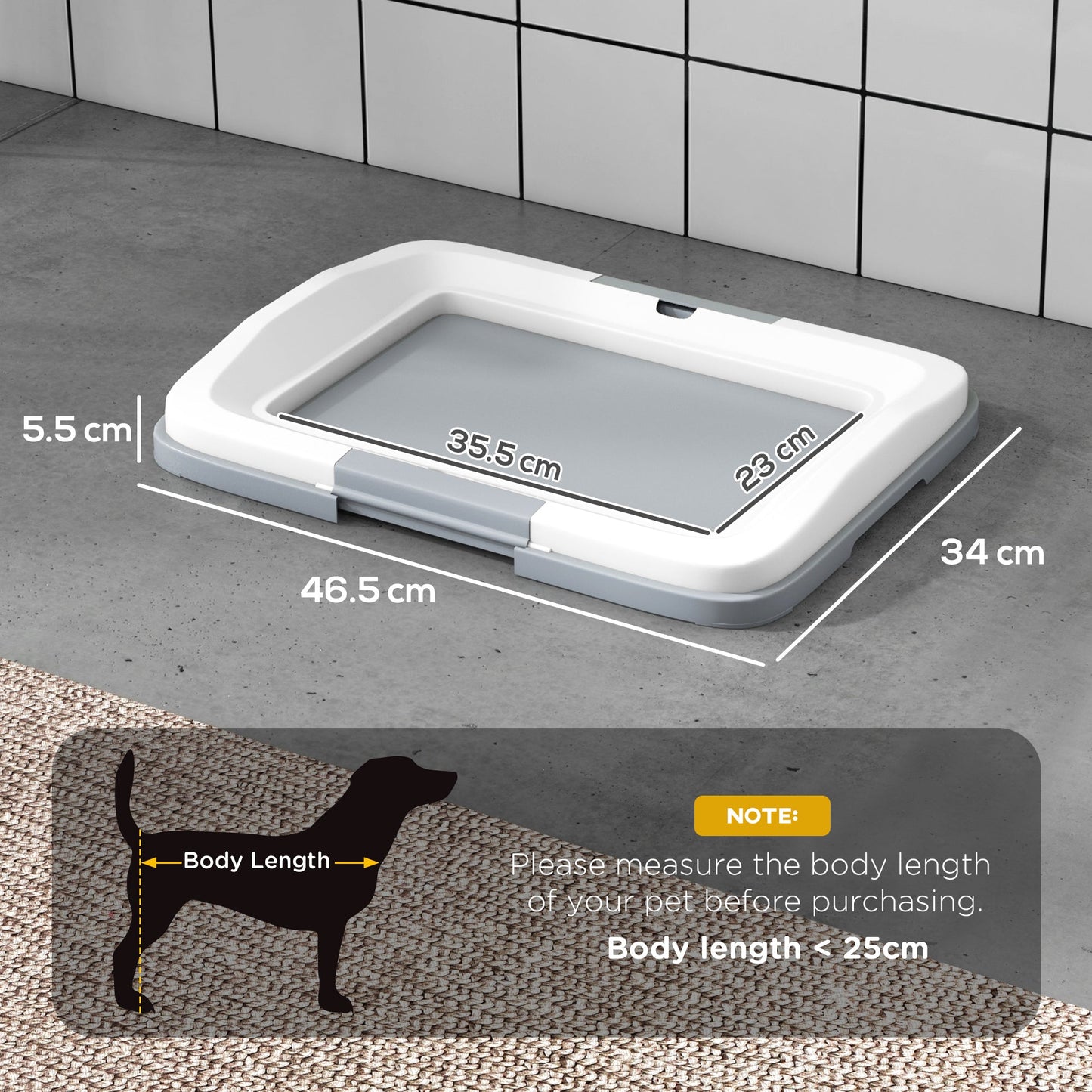 Dog Toilet Tray for Training Dogs, Dog Litter Tray for Indoor, Outdoor, 47 x 34 x 6cm-2