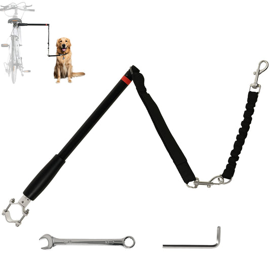 Dog Lead for Bicycle, Dog Leash for Cycling, Training, Jogging, Black-0