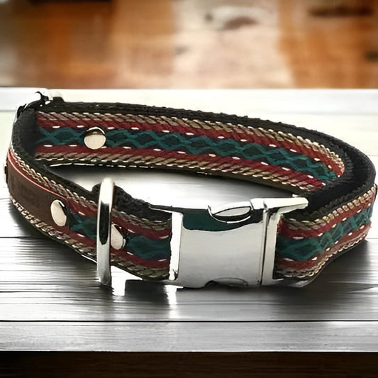 Designer Paws: Stylish Handcrafted Cotton Collar for Medium Dogs-0
