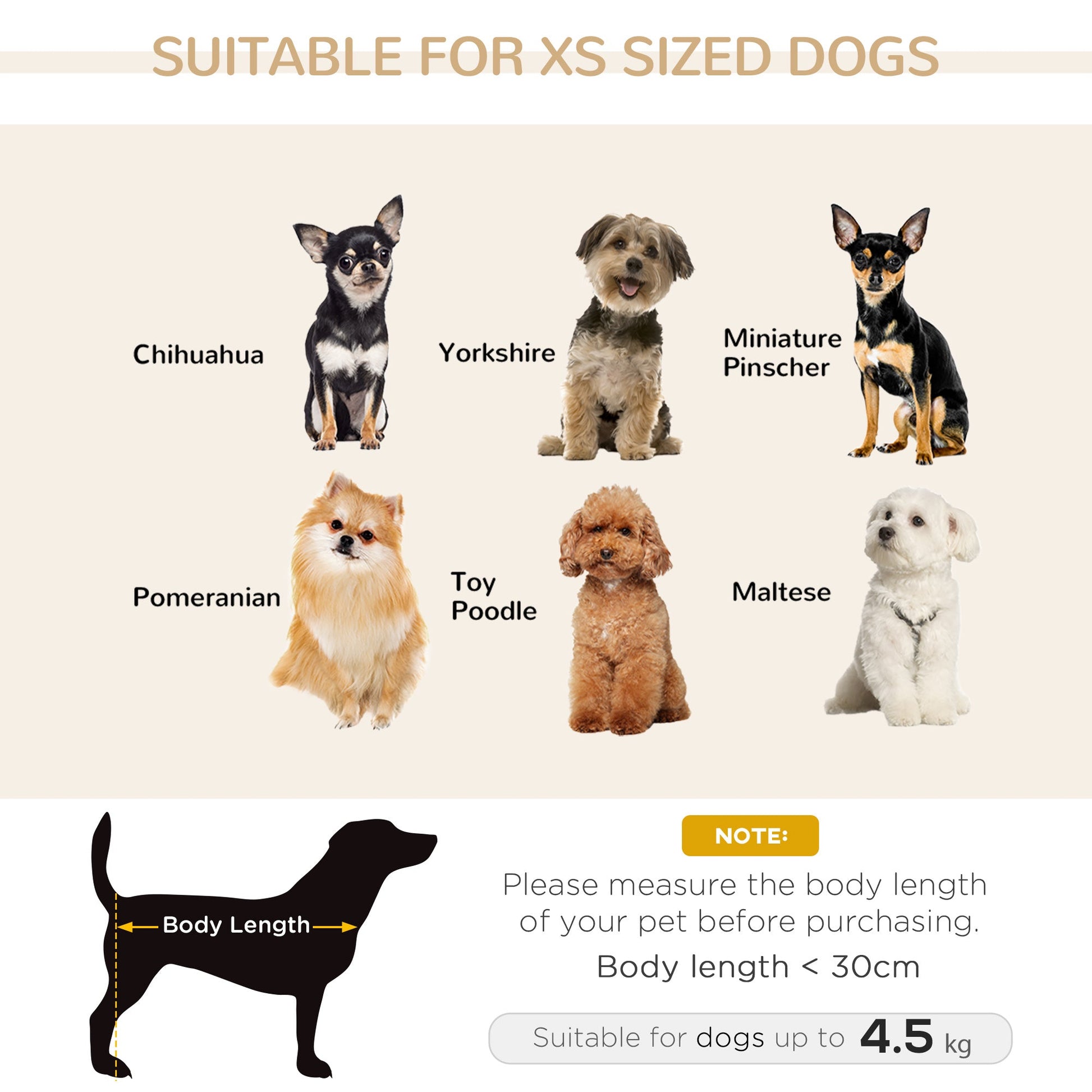 Dog Sofa Bed for XS-Sized Dogs, Cat Sofa with Soft Cushion, Pet Chair Lounge with Washable Cover, Removable Legs, Wooden Frame - Grey-3