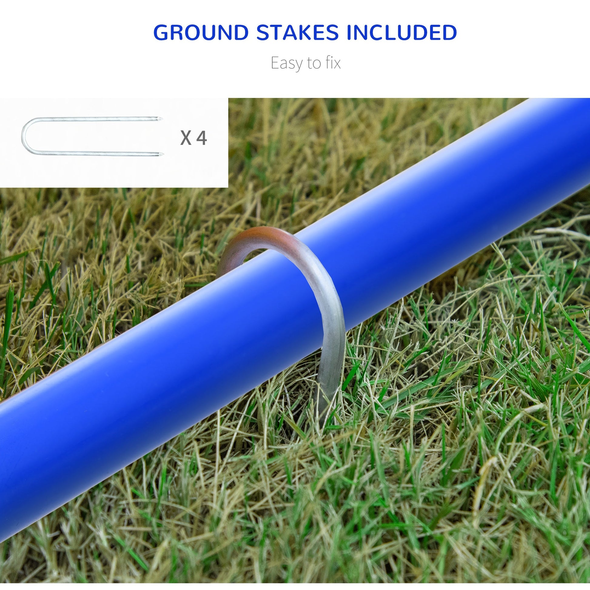 4PCs Portable Dog Agility Equipment Blue-4