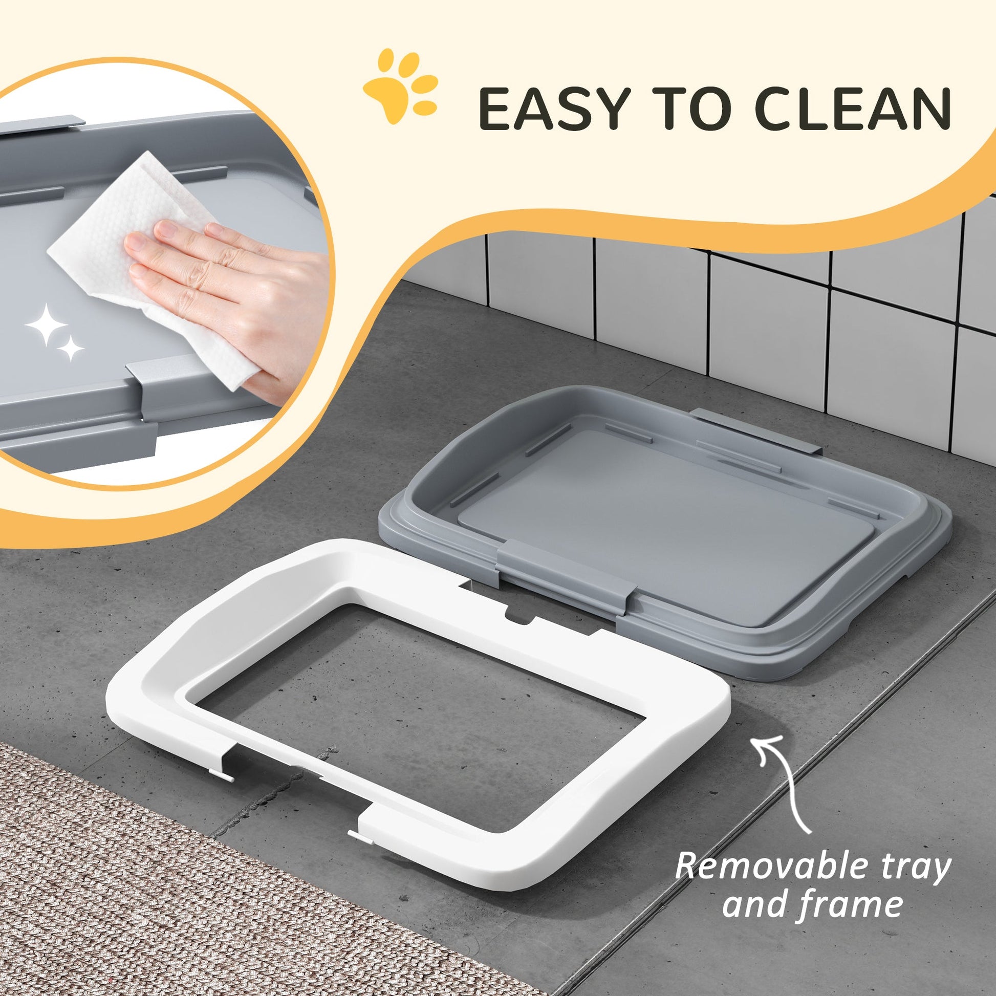Dog Toilet Tray for Training Dogs, Dog Litter Tray for Indoor, Outdoor, 47 x 34 x 6cm-4