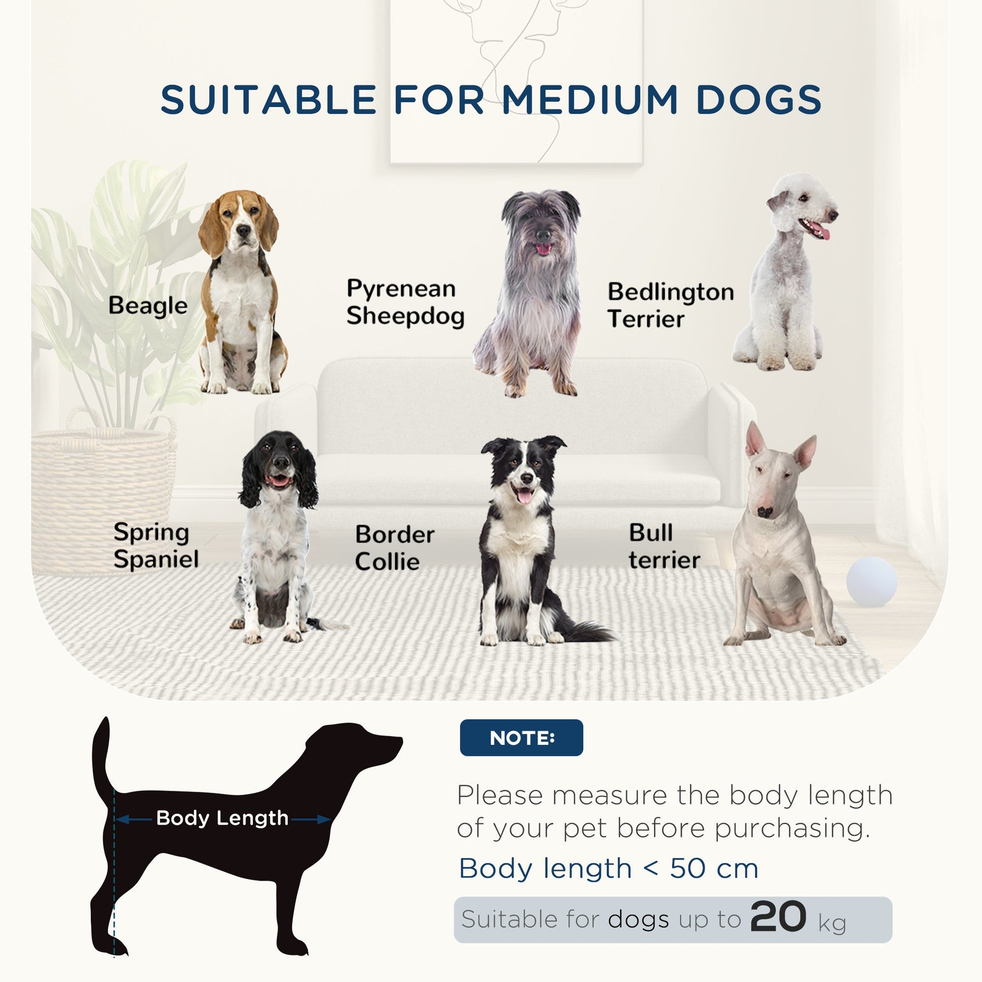 Dog Sofa for Medium Dogs, Pet Chair with Legs, Water-resistant Fabric, Removable Cover, Grey-3