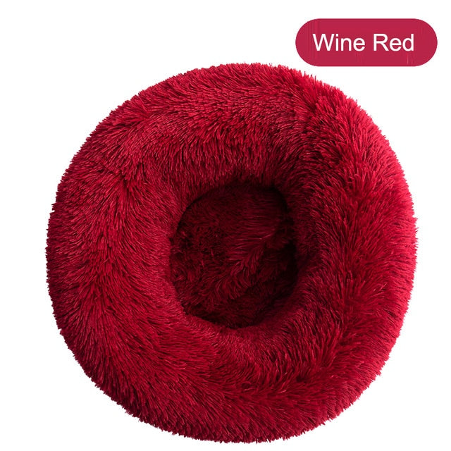 Soft Pet Dog Bed Round Winter warm Long Plush Dog House Cushion Cat Beds Mats Sofa for Samll large Dogs kennel Pet supplies-7